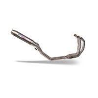 GPR exhaust compatible with Triumph Daytona 660 2023-2025, Deeptone Inox, full system exhaust legal for UK and non-EU countries including removable db killer 