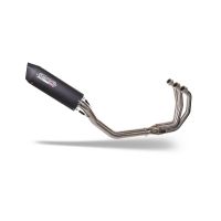 GPR exhaust compatible with Triumph Daytona 660 2023-2025, Furore Evo4 Nero, Homologated legal full system exhaust, including removable db killer and catalyst 