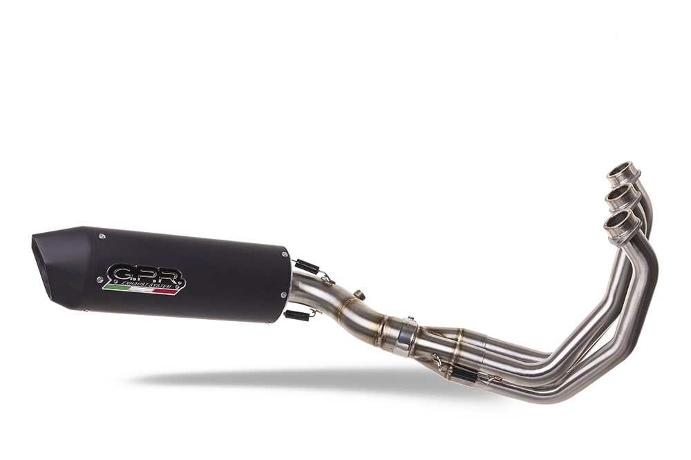 Exhaust compatible with Yamaha FZ-09 2014-2020, Furore Nero, Full system exhaust, including removable db killer 