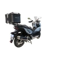 Top case GPR TECH compatible with  Sym ADX 300 2024/2026 e5 Plus GPR TECH Top case in aluminum, black color with specific plate included Capacity 45 LT.