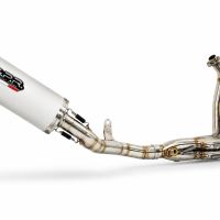 GPR exhaust compatible with Honda Cb 650 F 2014-2016, Albus Ceramic, Homologated legal full system exhaust, including removable db killer and catalyst 