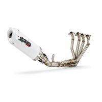 GPR exhaust compatible with Honda Cb 650 F 2014-2016, Albus Ceramic, Homologated legal full system exhaust, including removable db killer 