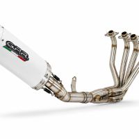 GPR exhaust compatible with Honda Cb 650 F 2014-2016, Albus Ceramic, Homologated legal full system exhaust, including removable db killer and catalyst 