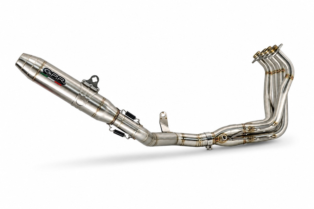 GPR exhaust compatible with Honda Cb 650 F 2014-2016, Deeptone Inox, Homologated legal full system exhaust, including removable db killer and catalyst 