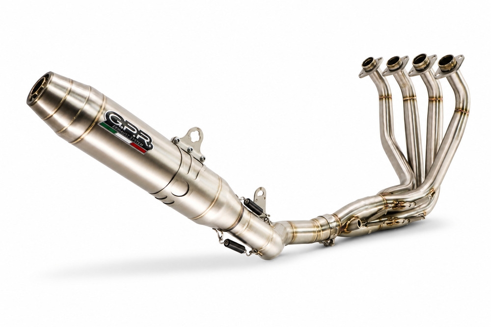 GPR exhaust compatible with Honda Cb 650 F 2014-2016, Deeptone Inox, Homologated legal full system exhaust, including removable db killer and catalyst 