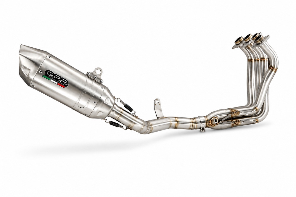 GPR exhaust compatible with Honda Cbr 650 R 2021-2023, Furore-X Inox, Homologated legal full system exhaust, including removable db killer and catalyst 