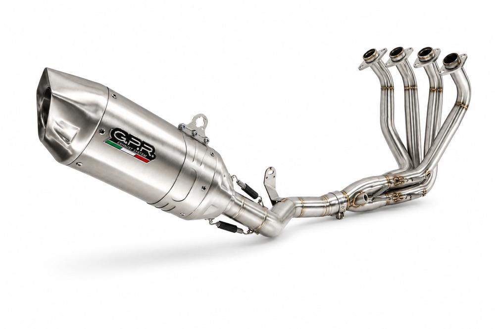 GPR exhaust compatible with Honda Cbr 650 R 2021-2023, Furore-X Inox, Homologated legal full system exhaust, including removable db killer and catalyst 