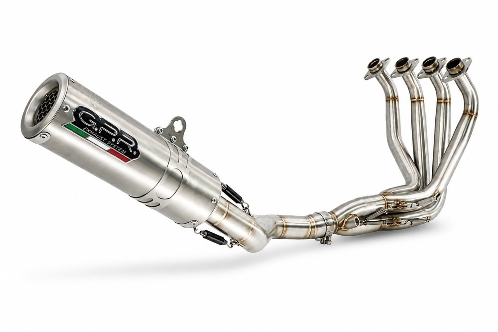 GPR exhaust compatible with Bmw S 1000 R -M 2014-2016, M3 Titanium Natural, Homologated legal full system exhaust, including removable db killer 