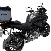 Top case GPR TECH compatible with  Benelli Trk 502 X 2021/2024 e5 GPR TECH Top case in aluminum, silver color with specific plate included Capacity 45 LT.