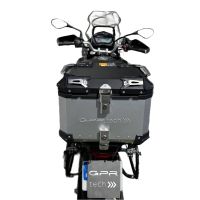 Top case GPR TECH compatible with  Benelli Trk 502 X 2021/2024 e5 GPR TECH Top case in aluminum, silver color with specific plate included Capacity 45 LT.