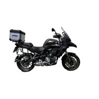 Top case GPR TECH compatible with  Benelli Trk 502 2017/2020 e4 GPR TECH Top case in aluminum, silver color with specific plate included Capacity 35 LT.