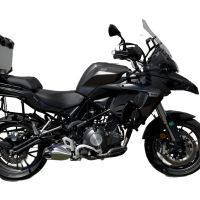 Top case GPR TECH compatible with  Benelli Trk 502 2017/2020 e4 GPR TECH Top case in aluminum, silver color with specific plate included Capacity 35 LT.