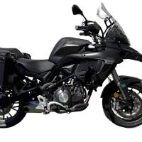 GPR TECH compatible with  Benelli Trk 502 X 2021/2024 e5 GPR TECH Pair of side cases aluminum made, black color with specific pannier holder Capacity 38 LT. + 38 LT.