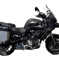 GPR TECH compatible with  Benelli Trk 502 X 2021/2024 e5 GPR TECH Pair of side cases aluminum made, silver color with specific pannier holder Capacity 38 LT. + 38 LT.