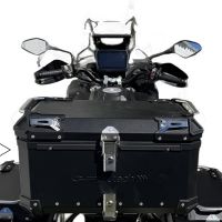 Top case GPR TECH compatible with  Voge 525DSX 2023/2025 e5 GPR TECH Top case in aluminum, black color with specific plate included Capacity 45 LT.