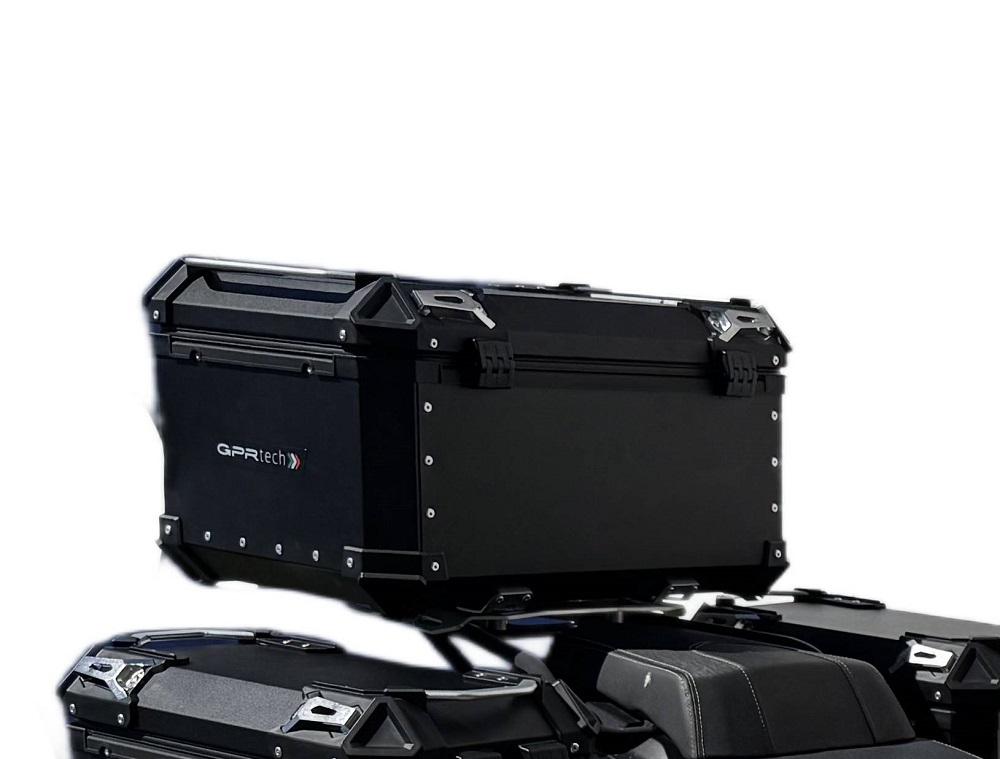 Top case GPR TECH compatible with  Voge 525DSX 2023/2025 e5 GPR TECH Top case in aluminum, black color with specific plate included Capacity 45 LT.
