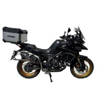 Top case GPR TECH compatible with  Voge 525DSX 2023/2024 e5 GPR TECH Top case in aluminum, silver color with specific plate included Capacity 45 LT.