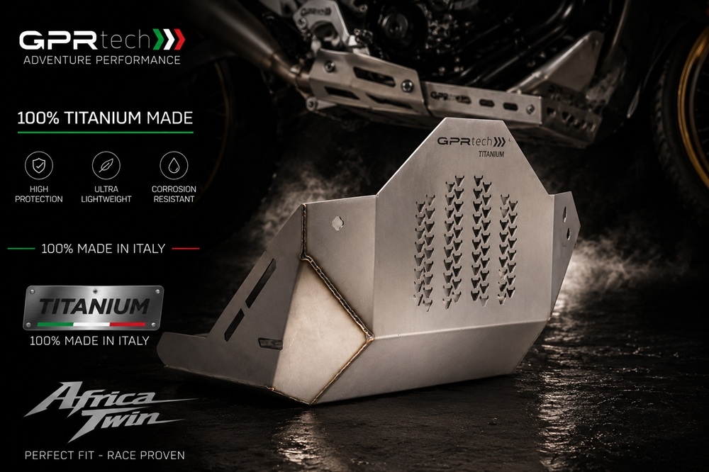 GPR TECH compatible with  Honda Crf 1100 L Africa Twin Adventure Sport 2024/2026 e5 plus GPR TECH Titanium Skid plate 
