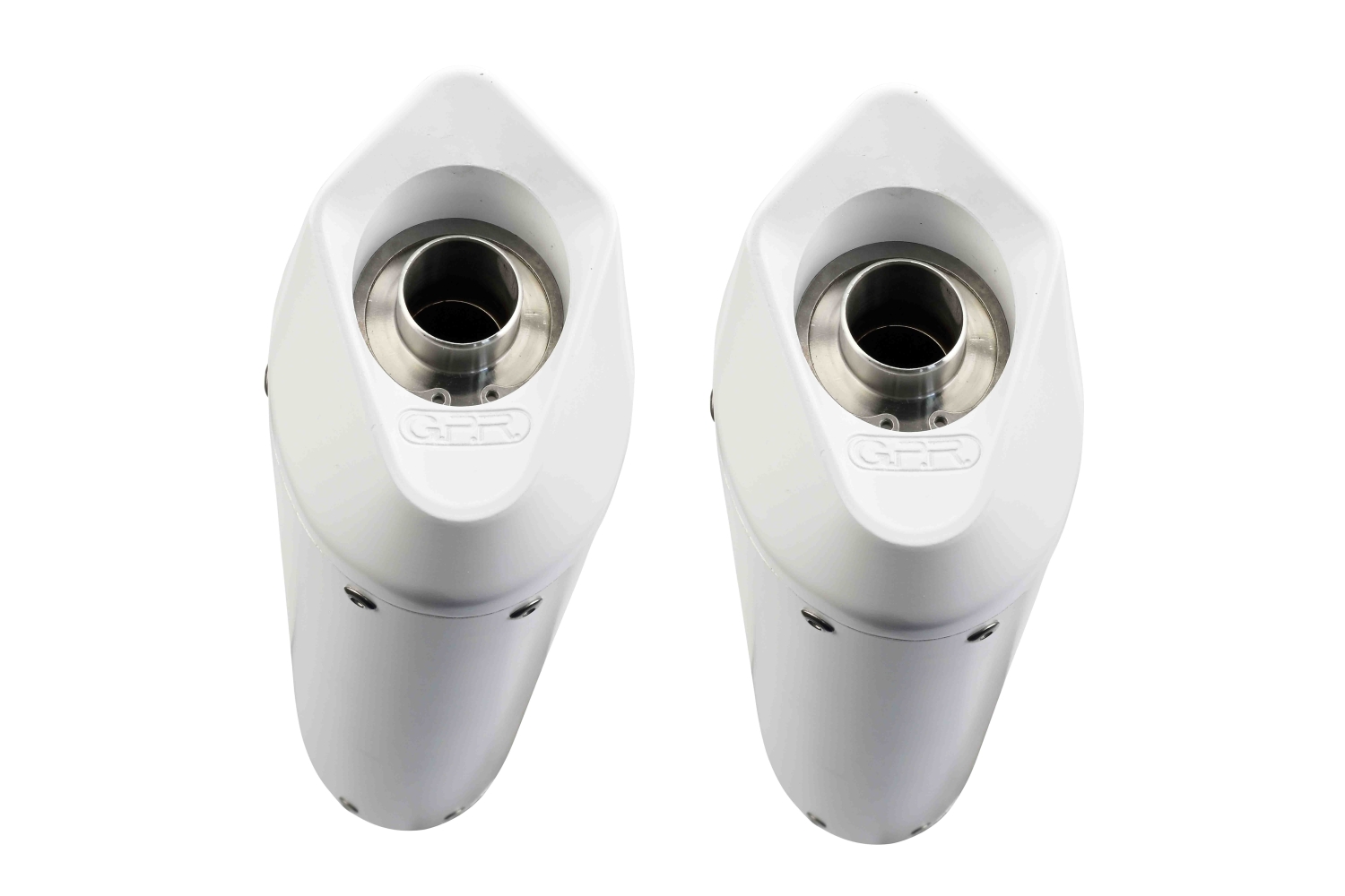 Exhaust compatible with Ktm Duke II 2000-2006, Albus Ceramic, Dual slip-on including removable db killers and link pipes, EPA-compliant 