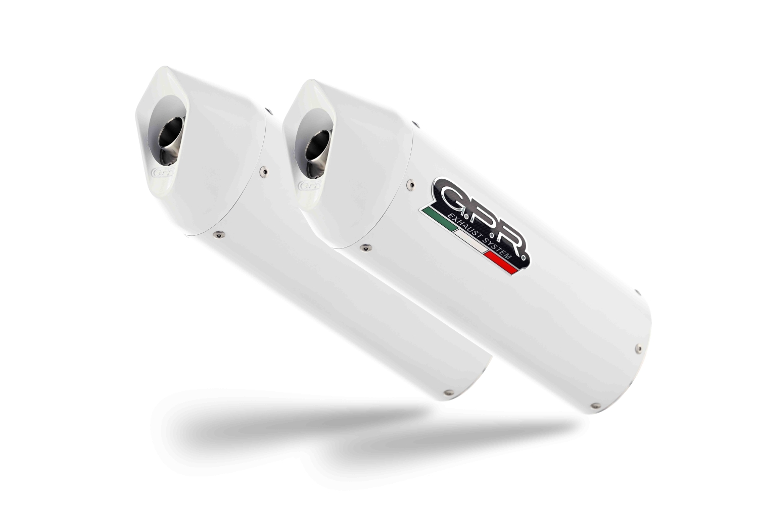 Exhaust compatible with Ktm Duke II 2000-2006, Albus Ceramic, Dual slip-on including removable db killers and link pipes, EPA-compliant 