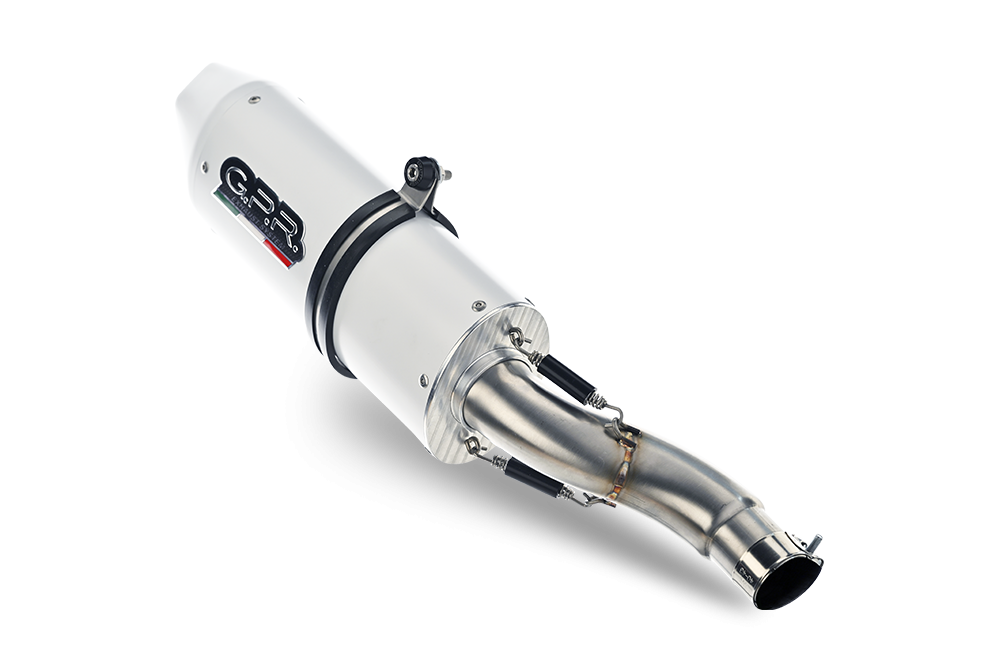 Exhaust compatible with Triumph Daytona 660 2023-2025, Albus Ceramic, Full system exhaust, including removable db killer 