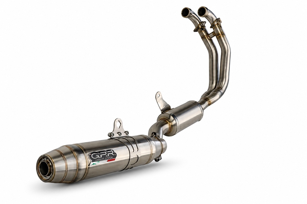 GPR exhaust compatible with Aprilia RS 660 2021-2024, Deeptone Inox, full system exhaust legal for UK and non-EU countries including removable db killer 