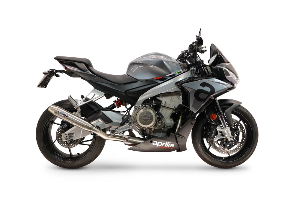 GPR exhaust compatible with Aprilia RS 660 2021-2024, Deeptone Inox, full system exhaust legal for UK and non-EU countries including removable db killer 