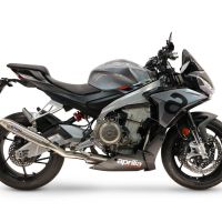 GPR exhaust compatible with Aprilia RS 660 2021-2024, Deeptone Inox, full system exhaust legal for UK and non-EU countries including removable db killer 