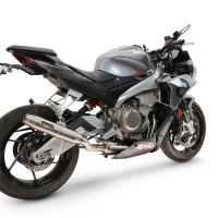 GPR exhaust compatible with Aprilia RS 660 2021-2024, Deeptone Inox, full system exhaust legal for UK and non-EU countries including removable db killer 