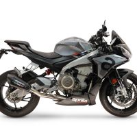 GPR exhaust compatible with Aprilia RS 660 2025-2026, GP-Revo Black Titanium, full system exhaust legal for UK and non-EU countries including removable db killer 