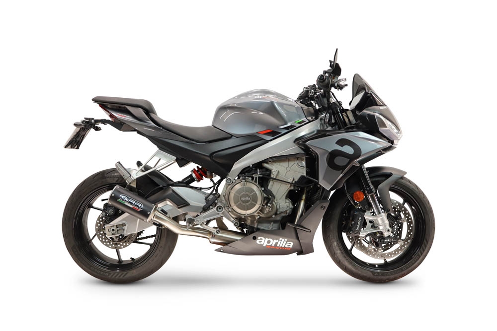 GPR exhaust compatible with Aprilia TUONO 660 2025-2026, M3 Black Titanium, Homologated legal full system exhaust, including removable db killer and catalyst 