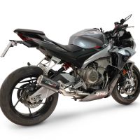 GPR exhaust compatible with Aprilia TUONO 660 2025-2026, M3 Black Titanium, Homologated legal full system exhaust, including removable db killer and catalyst 
