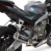 GPR exhaust compatible with Aprilia TUONO 660 2025-2026, M3 Black Titanium, Homologated legal full system exhaust, including removable db killer and catalyst 