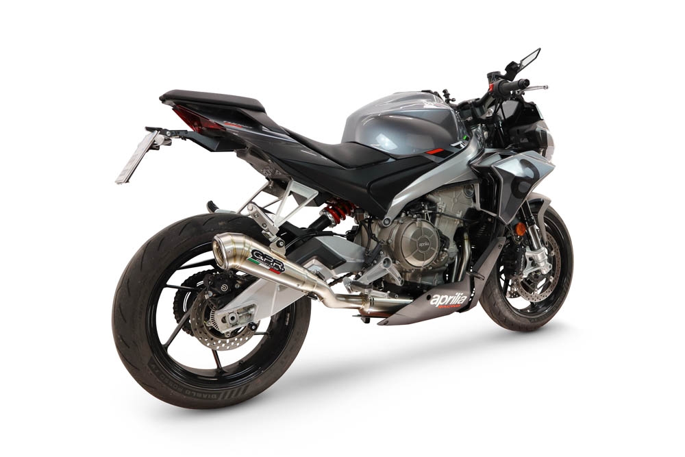 GPR exhaust compatible with Aprilia RS 660 2021-2024, Powercone Evo, full system exhaust legal for UK and non-EU countries including removable db killer 