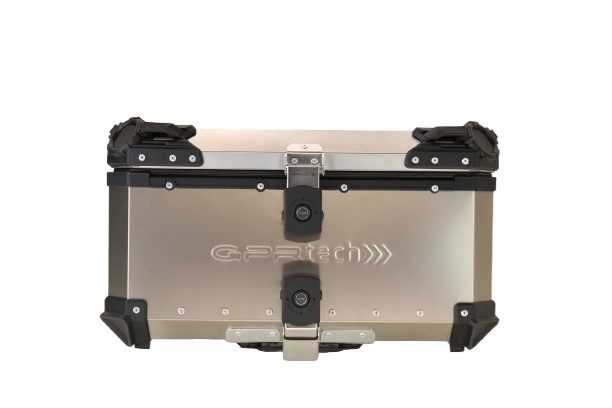 GPR TECH TOP CASE ALPI-TECH 55 LT Top case in Titanium , Titanium Natural color with universal plate included Capacity 55 LT.