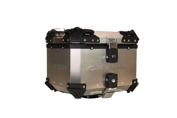 GPR TECH TOP CASE ALPI-TECH 35 LT. Top case in Titanium , Titanium Natural color with universal plate included Capacity 35 LT.