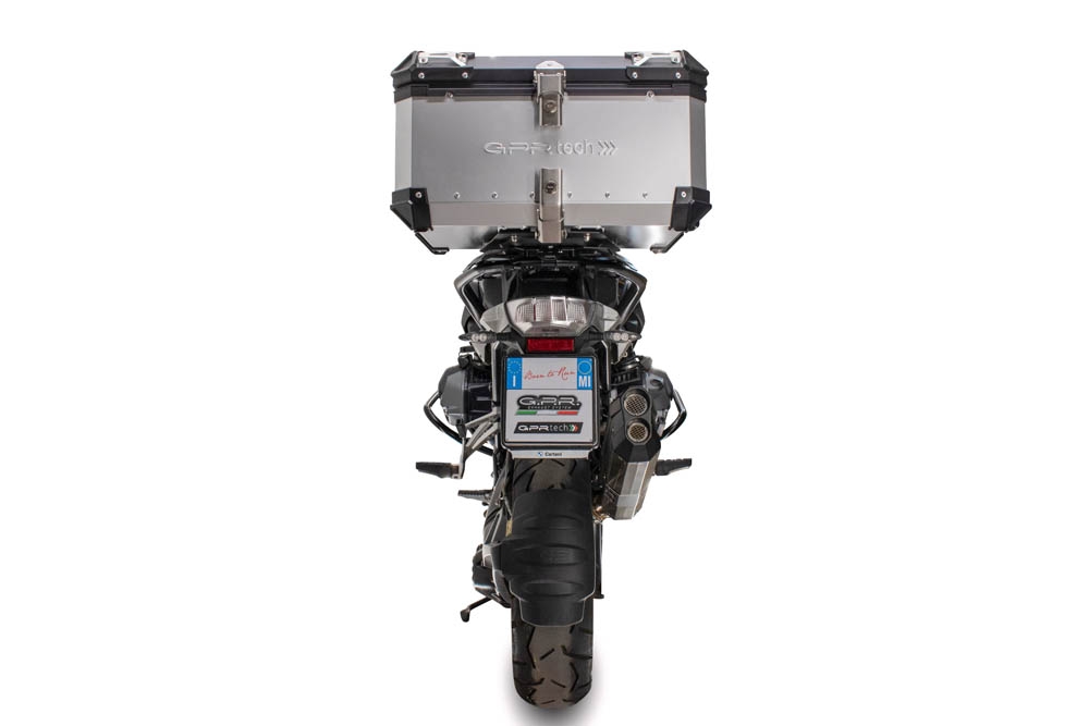 Top case GPR TECH compatible with  Bmw R 1250 Gs 2021/2024 e5 GPR TECH Top case in aluminum, silver color with specific plate included Capacity 45 LT.