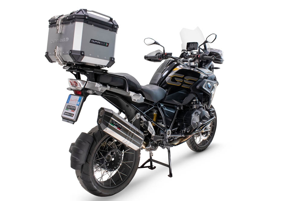Top case GPR TECH compatible with  Bmw R 1250 Gs 2021/2024 e5 GPR TECH Top case in aluminum, silver color with specific plate included Capacity 45 LT.