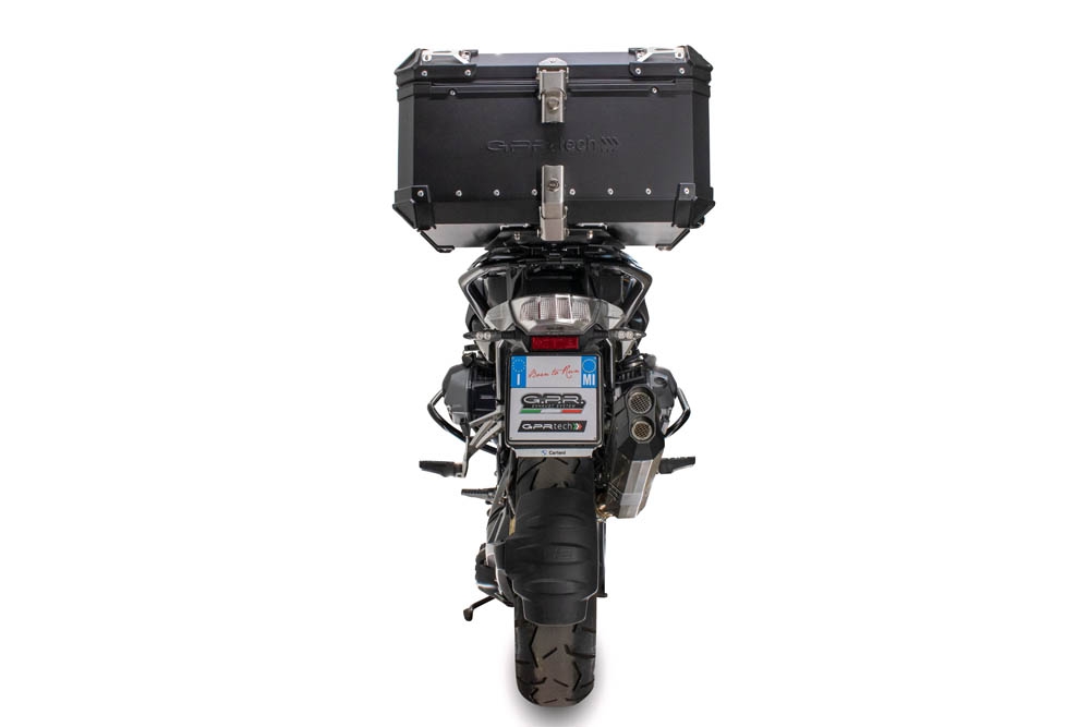 Top case GPR TECH compatible with  Bmw R 1200 Gs 2017/2018 e4 GPR TECH Top case in aluminum, black color with specific plate included Capacity 45 LT.