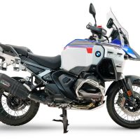 GPR exhaust compatible with Bmw R 1300 GS Adventure 2024-2026, Hyper Sonic Black Titanium, Homologated legal slip-on exhaust including removable db killer and link pipe 