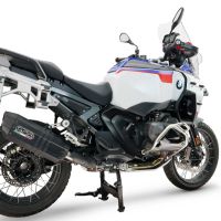 GPR exhaust compatible with Bmw R 1300 GS Adventure 2024-2026, Hyper Sonic Black Titanium, Homologated legal slip-on exhaust including removable db killer and link pipe 