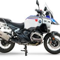 GPR exhaust compatible with Bmw R 1300 GS Adventure 2024-2026, Hyper Sonic Titanium, Homologated legal slip-on exhaust including removable db killer and link pipe 