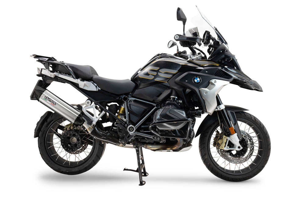 Exhaust compatible with Bmw R1250GS - Adventure 2021-2024, Furore-X Titanio, Slip-on exhaust including removable db killer and link pipe, not EPA-compliant 