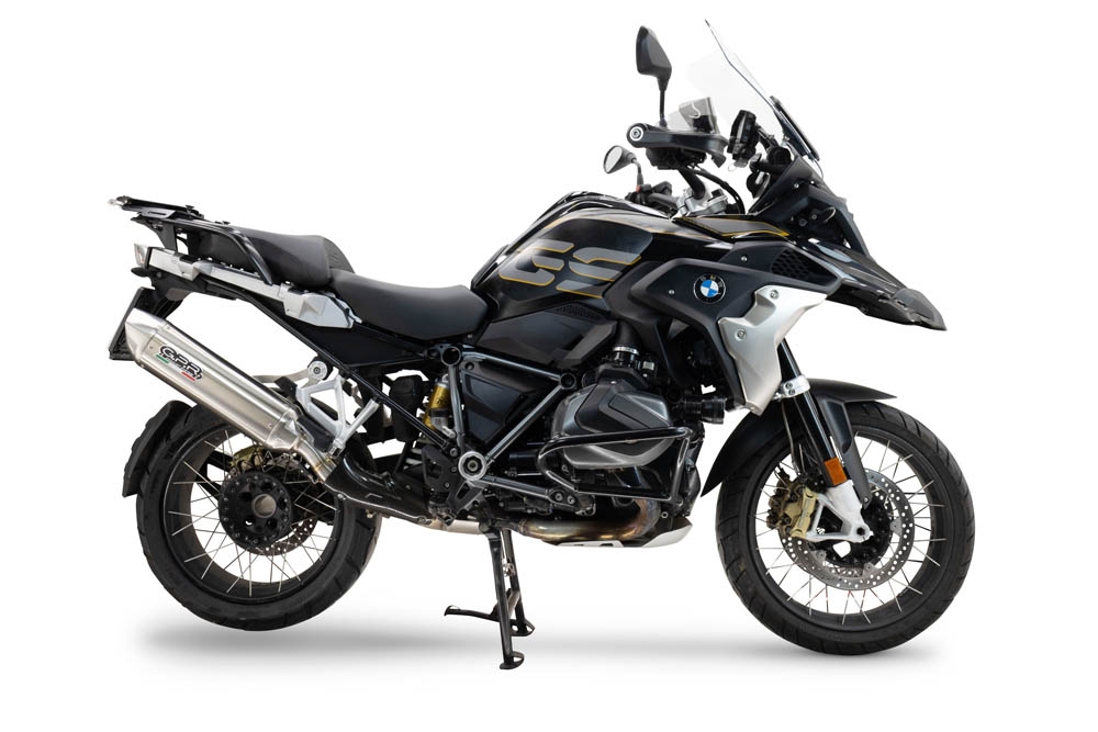 Exhaust compatible with Bmw R1250GS - Adventure 2021-2024, Furore-X Acciaio Inox, Slip-on exhaust including removable db killer and link pipe, not EPA-compliant 
