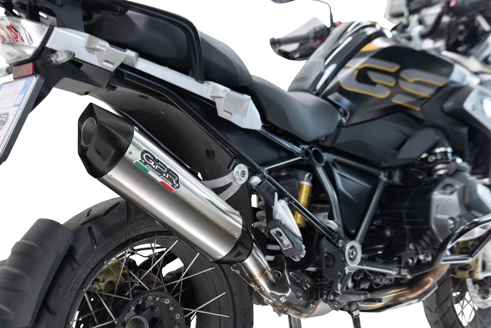 Exhaust compatible with Bmw R1250GS - Adventure 2021-2024, Furore-X Titanio, Slip-on exhaust including removable db killer and link pipe, not EPA-compliant 