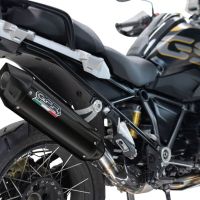 Exhaust compatible with Bmw R1250GS - Adventure 2019-2020, Furore-X Titanio Nero, Slip-on exhaust including removable db killer and link pipe, not EPA-compliant 