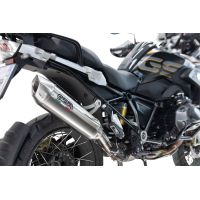 GPR exhaust compatible with Honda Crf 1100 L Africa Twin 2020-2023, Furore-X Acciaio Inox, Homologated legal slip-on exhaust including removable db killer and link pipe 
