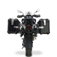 GPR TECH compatible with  Bmw R 1300 GS Adventure 2024/2026 GPR TECH Pair of side cases aluminum made, black color with specific pannier holder Capacity 38 LT. + 38 LT.