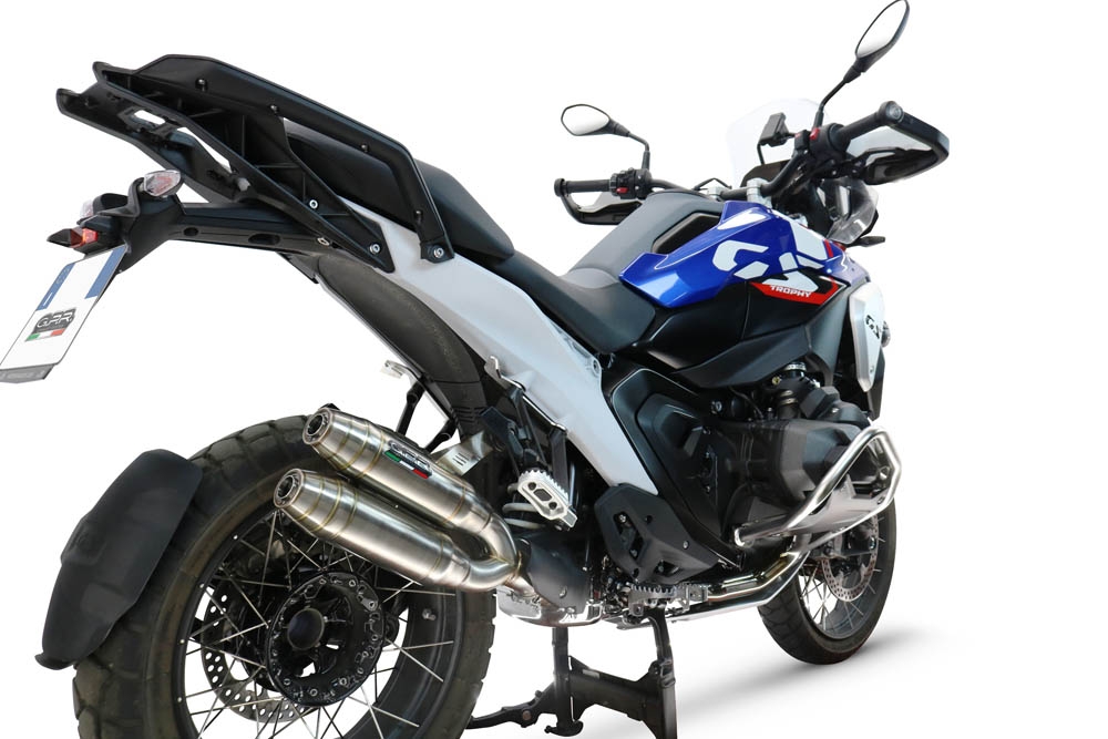 GPR exhaust compatible with Bmw R 1300 R / RS 2025-2026, Deeptone Duplex, Dual Homologated legal slip-on exhaust including removable db killers and link pipes 