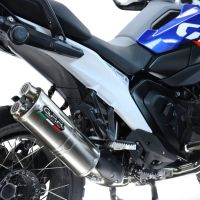 GPR exhaust compatible with Bmw R 1300 GS Adventure 2024-2026, Dual Inox, Homologated legal slip-on exhaust including removable db killer and link pipe 